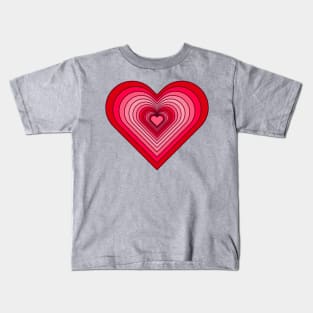 Falling in Love Valentine's Day Heart Pattern Kids T-Shirt